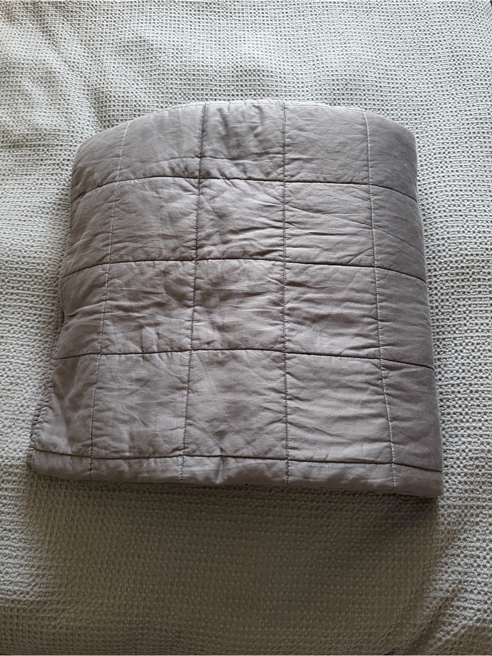 Pact Organic Quilted Blanket in Charcoal